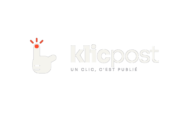 Logo Klicpost — Un clic, c'est publié